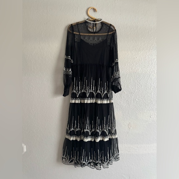 Zara Embroidered Maxi Tulle Dress - Picture 5 of 5